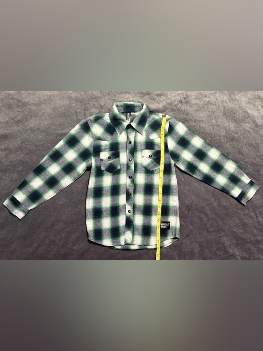 Knucklehead Green Long Sleeve Button Up SIZE 6T Pearl Snap